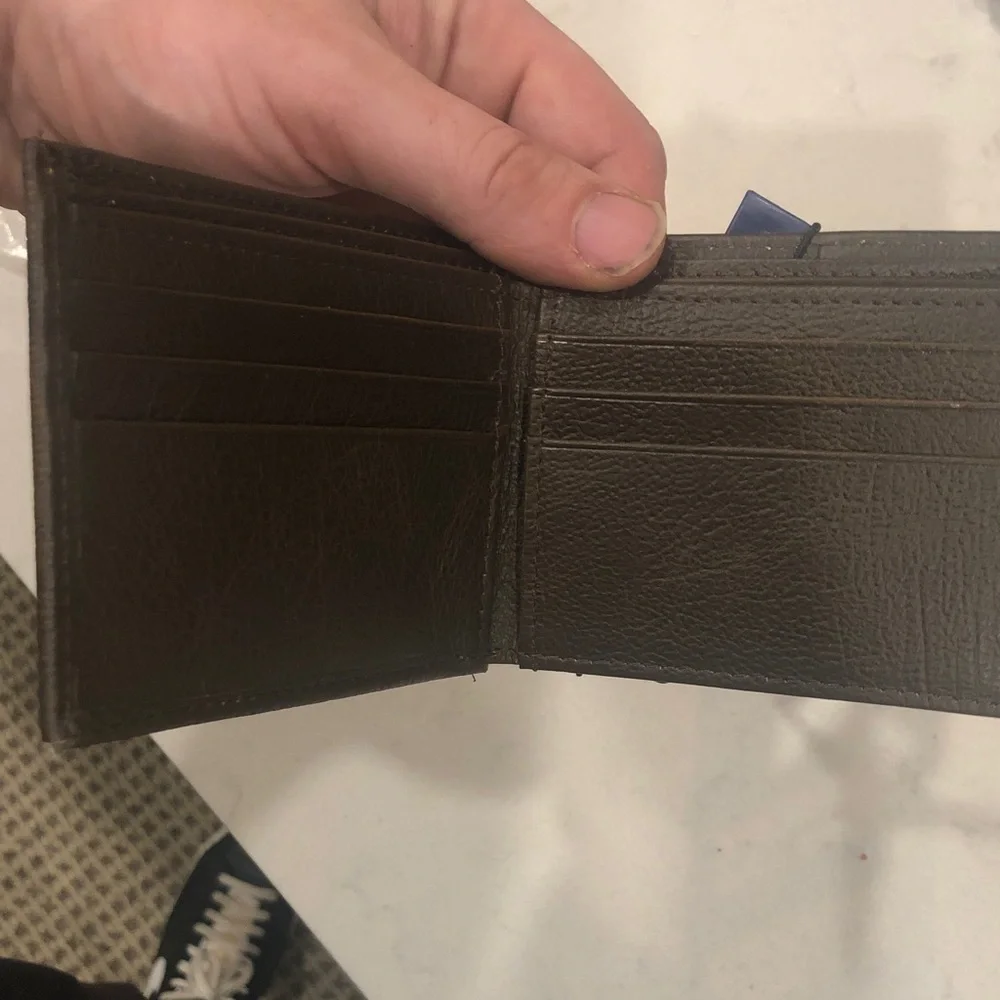 George Dark Brown Leather Bi-fold Wallet